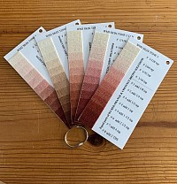 5 Skin tones for the Wooly Mason Jar Color Wheel dye system jars.